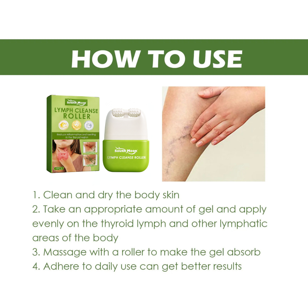Lymph Cleanse Roller | De-Puff, Firm & Refresh a Swollen-Looking Neck